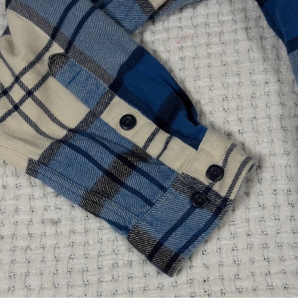 Patagonia Men’s Flannel Blue and White Plaid Button-Up Shirt Size XL - Picture 4 of 9